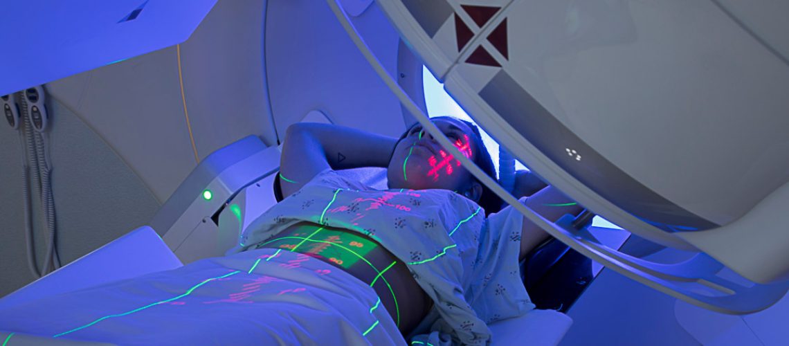 Woman Receiving Radiation Therapy/ Radiotherapy Treatments for C